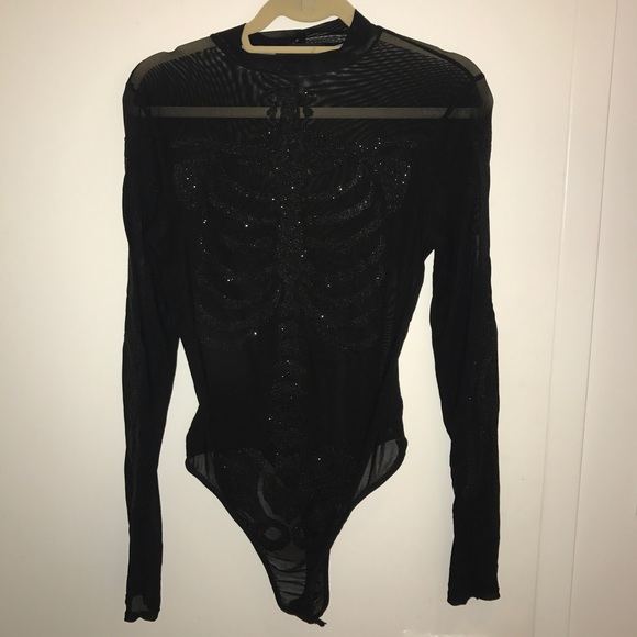 mesh skeleton bodysuit